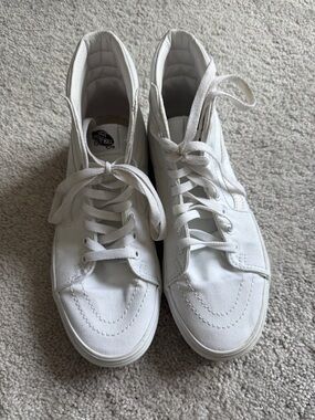 Vans White High-Top Canvas Sneakers